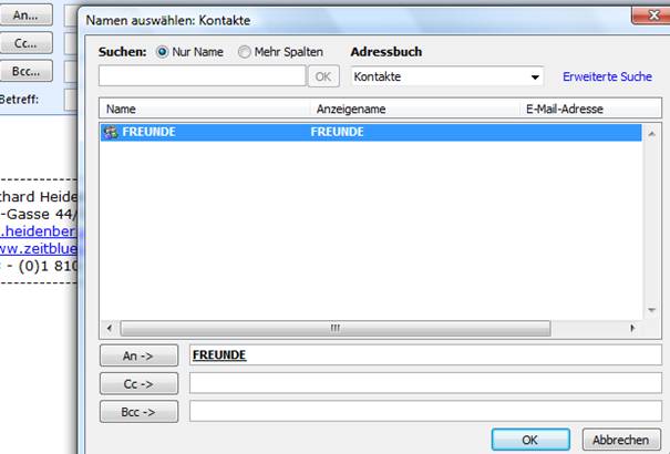 verteilerliste outlook