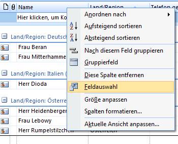 outlook kontakt