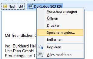 Anlagen speichern