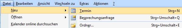 Outlook-Termin anlegen