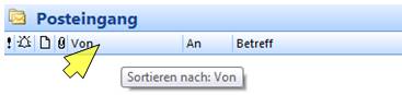 outlook sortieren