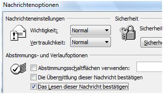 outlook nachricht bestätigen