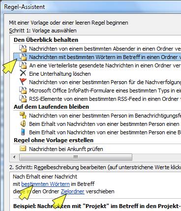 regeln outlook