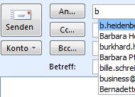 outlook automatisch autovervollständigen