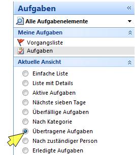 aufgaben delegieren in outlook