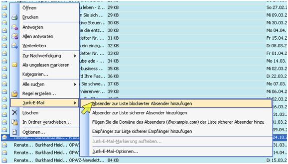 spam outlook