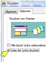 links drucken internetexplorer