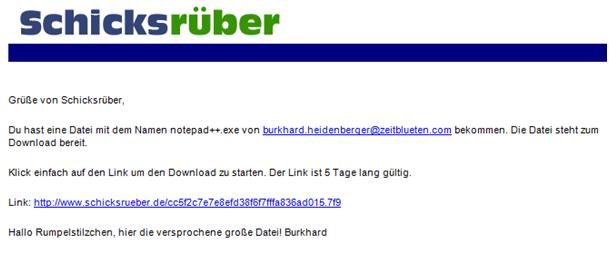große Dateien senden