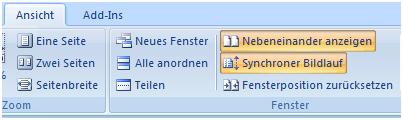 Fenster untereinander