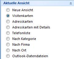 outlook visitenkarte einrichten