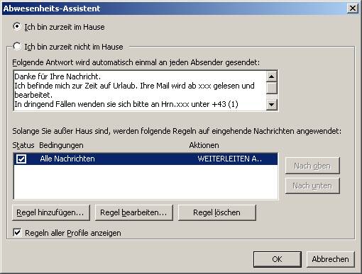 outlook abwesenheit