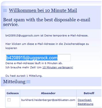 wegwerfadresse